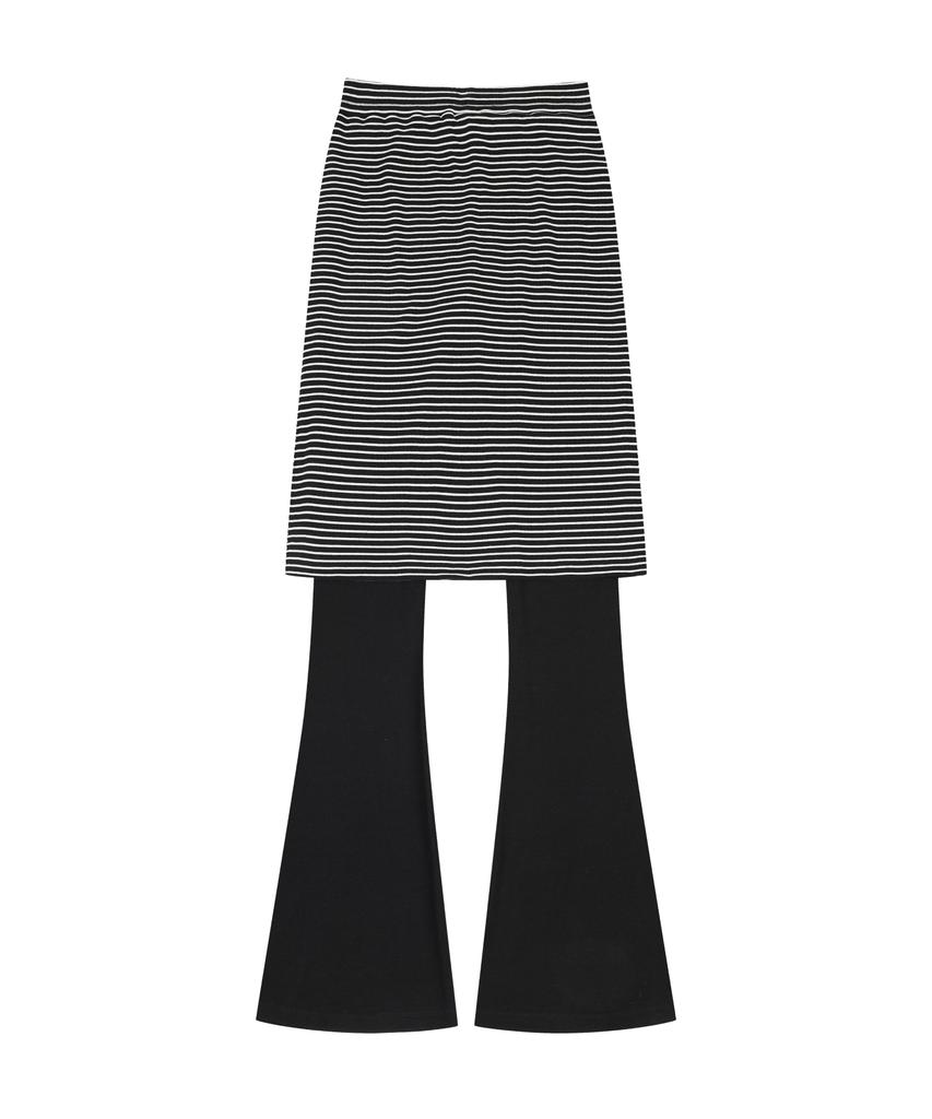 Ordinary Holiday Skirt Layered Jersey Pants [Black]