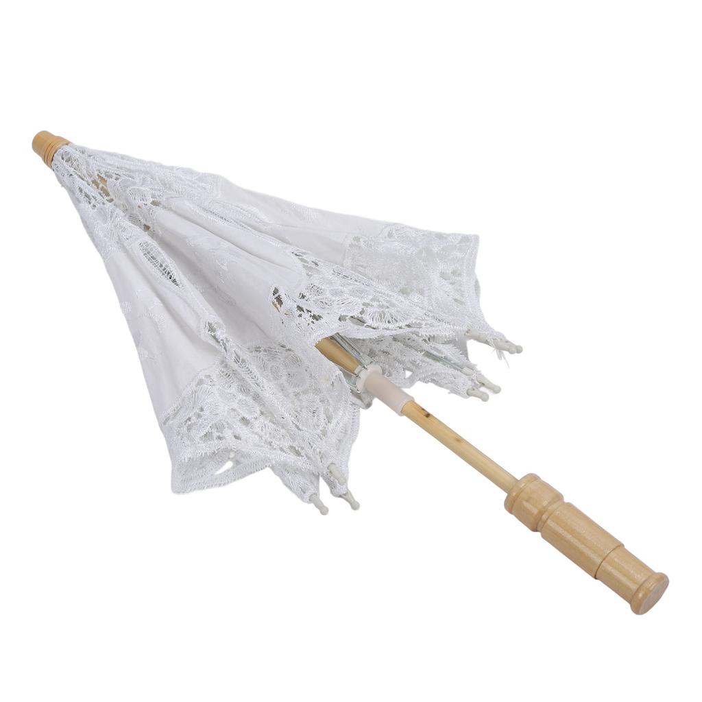 Krajková sluneční clona Svatba Nevěsta Krajková deštníková dekorace Vyšívaný květinový deštník pro fotografickou rekvizitu Párty