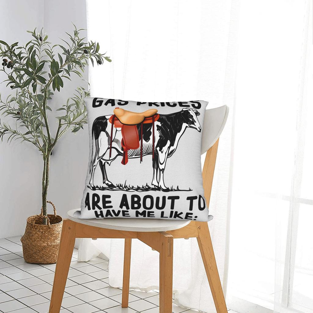 Gas Prices Got Me Like Pillow Case Comfy Pillow Cover Cute Funny Pillowcases For Living Room Chair