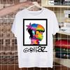 Gorillaz Rock Modern Music Graffiti T Shirt Men Retro Washed Tops Tees Harajuku Tshirt Streetwear Hip Hop Male T-shirts