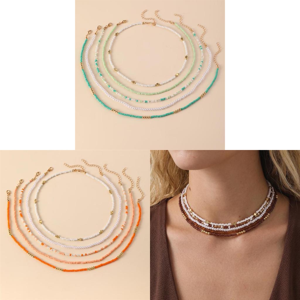 Geometric Necklace Set For Women With Zinc Alloy Beach Party Jewelry Collection