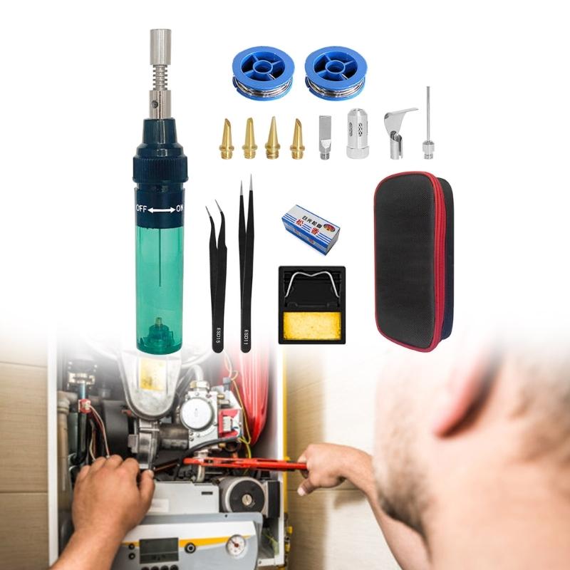 16 In 1 Butanes Soldering Iron Kits Gas Mini Torch Adjustable Flamme Welding Pen Tool for Diverse Welding Applications