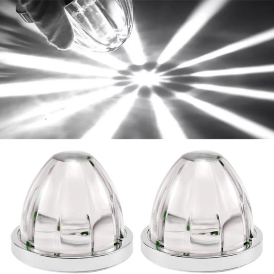 1/2Pcs LED Watermelon Wheel Lamps under Glow Side Lights Enhanced Visibility Safety Semi Truck Trailer Marker Lights