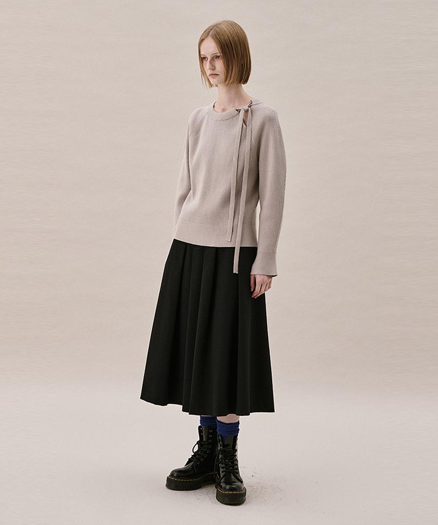 AHWE Tie Ribbed Sweater_Mocha