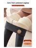 Superdicke Winterleggings für Damen, gefüttert mit Lammwolle, hoher Bund, 800g, Übergröße.