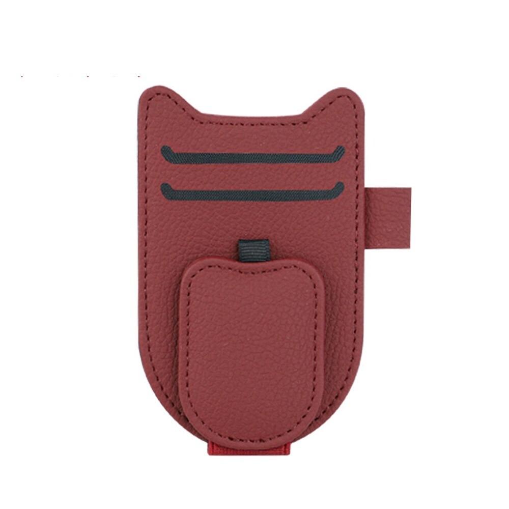 

Автомобильный солнцезащитный козырек Держатель для очков Магнитный кожаный держатель Вешалка-клипса для очков Автомобильный солнцезащитный козырек Держатель для очков Магнитный держатель-клипса для очков Держатель для солнцезащитных очков вино красного