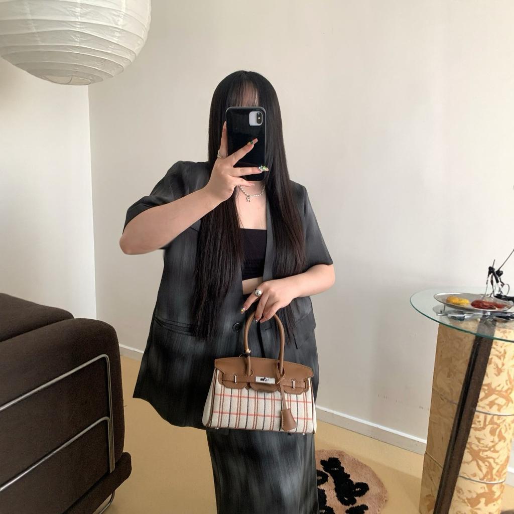 Geantă platinată orizontală geantă de mână pentru femei vară nou high-end versatilă geantă de umăr messenger