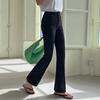 Women's White High-Waisted Micro-Flare Jeans - 2025 Spring Slimming Versatile Horseshoe Pants