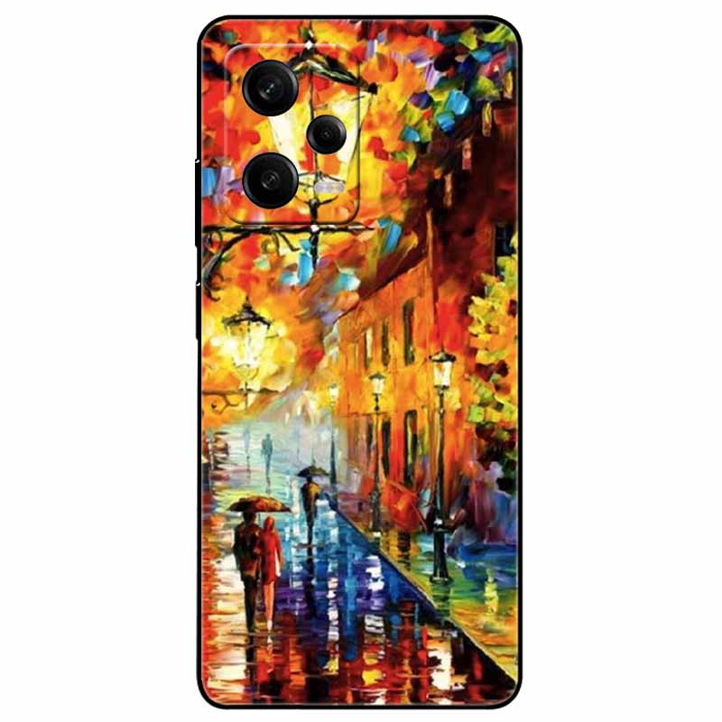 For Redmi Note 12 Pro 5G Case Note12 Covers TPU Black Silicone Starry Cover for Xiaomi Redmi Note 12 Pro+ 5G Plus Cartoon Soft