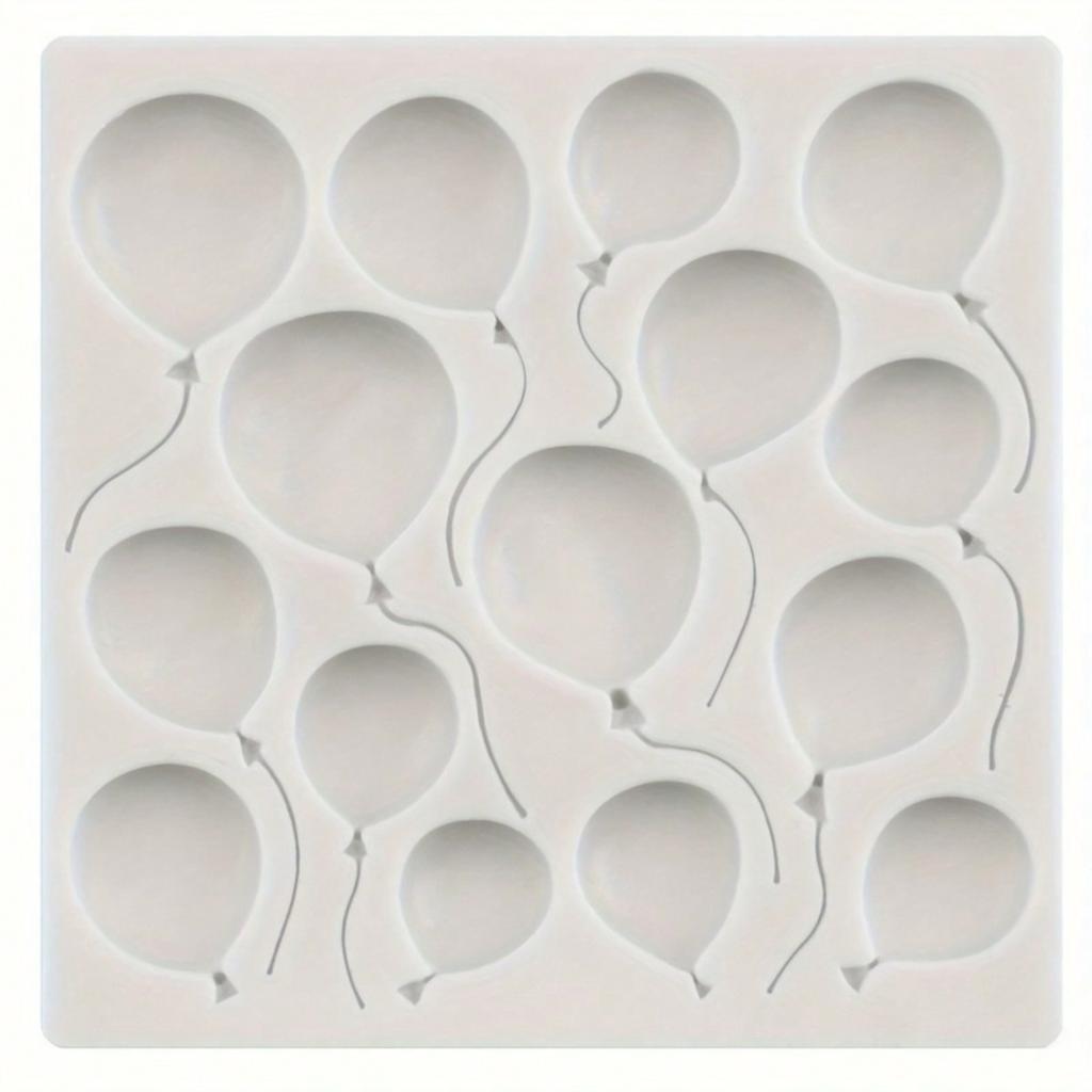Silicone Fondant Mold for Cake Decoration Balloon Shape Gum Paste Mold, DIY Baking Tools, Chocolate Clay Casting, Lead-Free Material