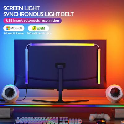 RGB Игровая окружающая синхронизация Светодиодная лента Подсветка дисплея монитора компьютера DIY Свет для захвата цвета Умный декор для игровой комнаты