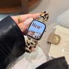 Leopard Suede Butterfly Buckle Watch Band for Apple Watch (S10, 87)
