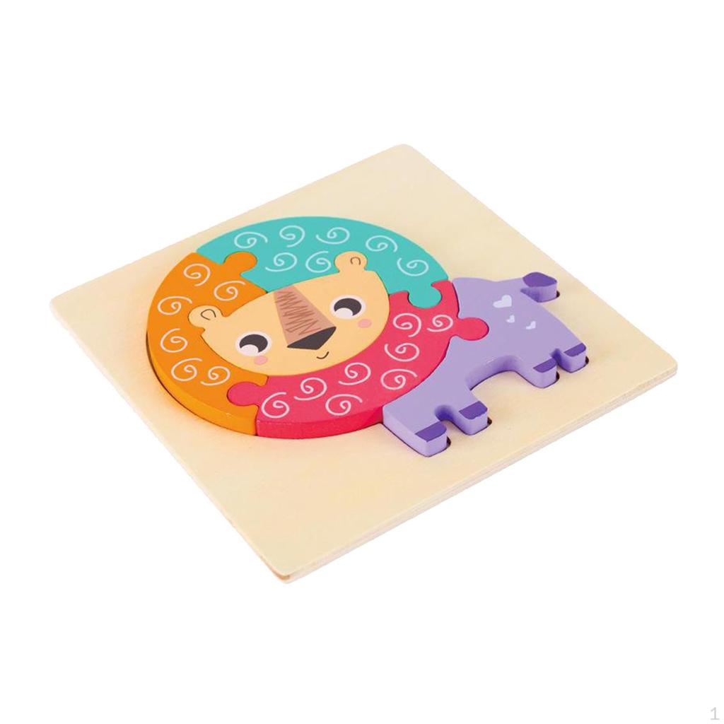 For Toddlers Age 3- Old, Early Educational Wooden Animal Jigsaw Puzzles Toys Kids Birthday Gifts