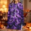 Women's Casual Long Sleeve Halloween Print Hoodie Pullover Top for Fall Festive Wear