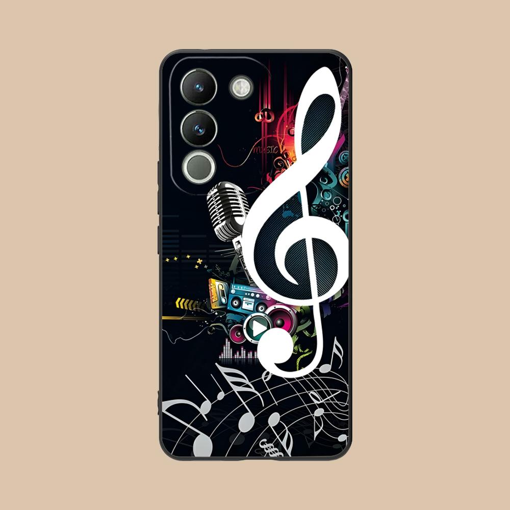Musical Note Staff Mobile Phone Case for VIVO V60 V50 V40 V30 V29 V27 V25 V23 Pro Lite 5G Colorful Printing Cover Luxury