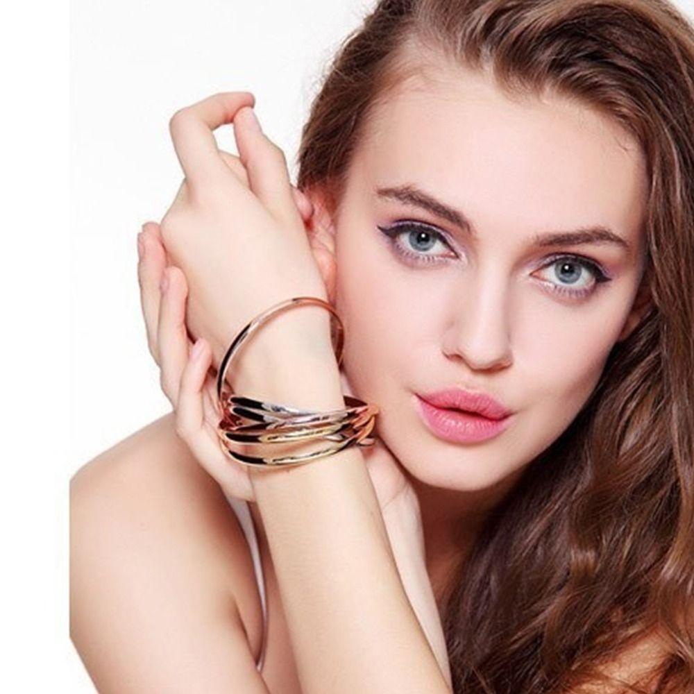 

Women Gift Decoration Women Bracelet Simple Pulseras Bangles Sets Korean Style Jewelry Accessories 3pcs/set