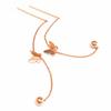 Exquisite Color Gold Purple Gold Russian Butterfly Earrings 585 Rose Gold Plated Versatile Design Temperament Long Earrings