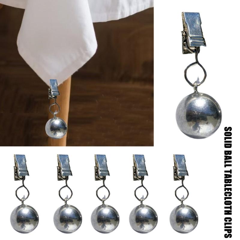 Pesos de Toalha de Mesa Metálicos Grampos Esféricos Portáteis Prendem Tecido a Mesas Ideais Para Casas Hotéis Piqueniques Decorações de Eventos