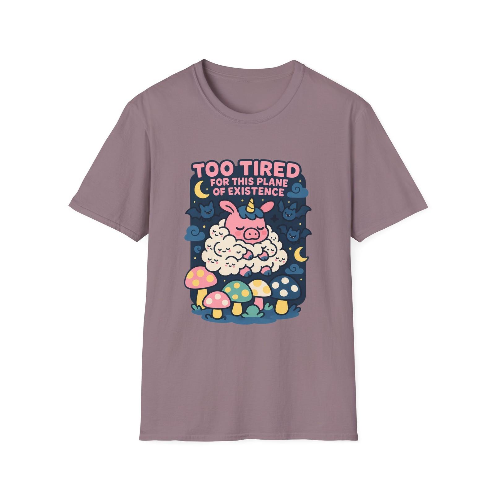 Unisex Softstyle T-Shirt Mens Womens Tees Top Boonicorn Mushrooms Bats Funny Pastel Dreamy Graphic S