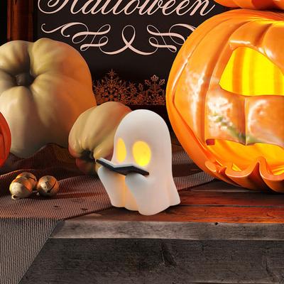 Yousheng Abajur de Leitura Fantasma Fofo LED Fantasma Sentado Lendo um Livro Luz Noturna para Halloween Decoração de Banheiro Cabeceira