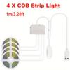 USB COB LED Cabinet Light, Touch Dimmable Strip, 5V IP65 1m for Kitchen, Wardrobe, Showcase
