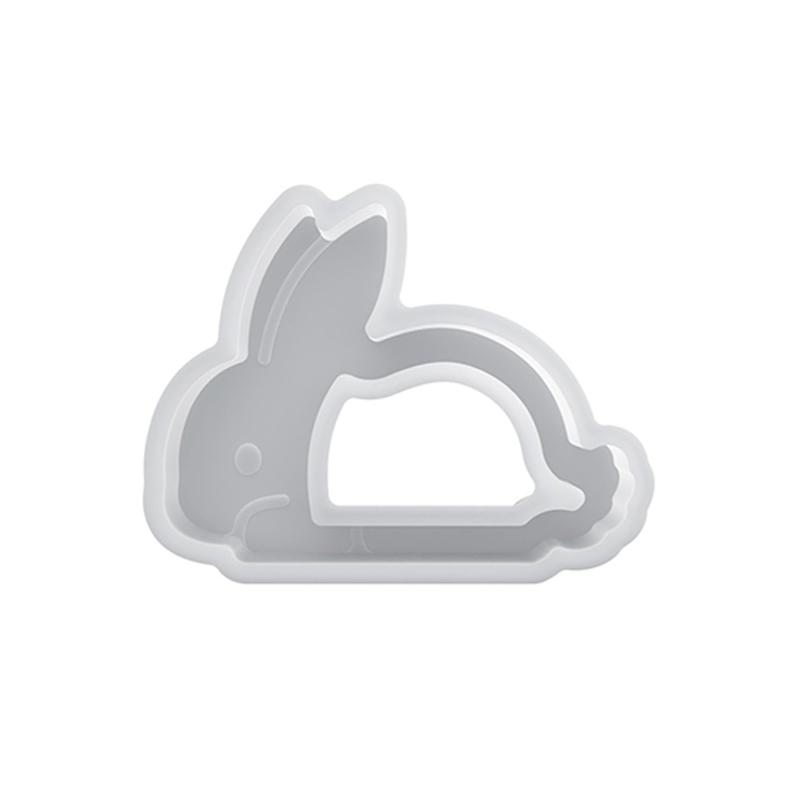 Cute Rabbit Shape Silicone Mold for Tealight Easter Bunny Candlestick Hollow Out Easter Rabbit Candle Holder Molds