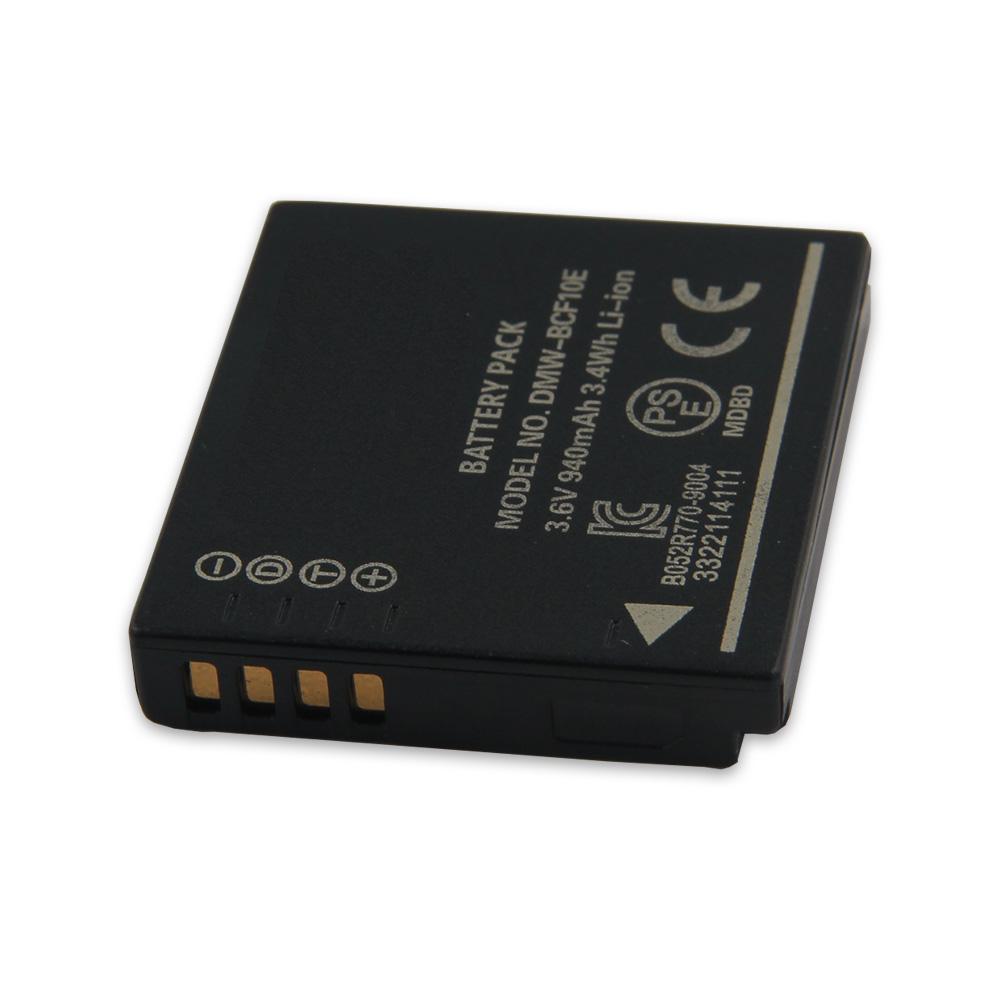 NEW Replacement Battery DMW-BCF10 DMW-BCF10E For Panasonic Lumix DMC-FP8 FS15 FS12 FH20 FH3 FS7 FH25 FH22 FX68 FX75 FX66 940mAh