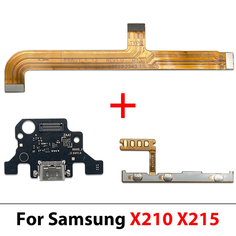 Für Samsung Für Samsung Tab A9 Plus X210 X215 Motherboard FPC Hauptplatine Anschluss USB Lade Flexkabel Strom Lautstärke Bandkabel USB Main Power Flex beige