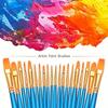 1set, Artist Paint Brush Set - Nylon Fur, for Acrylic, Oil Painting, Watercolor, Face, Nail, Detail Painting and Rock Painting.