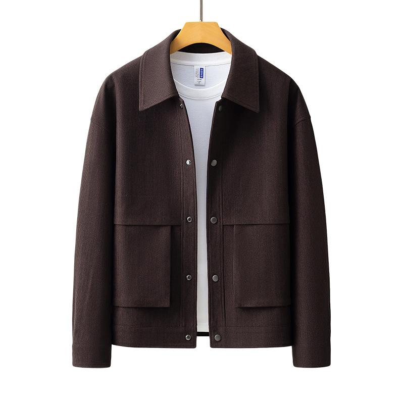 Men's Casual Jacket Spring and Autumn Wear Ruffian Handsome High-end Lapel Korean Version Coat Top