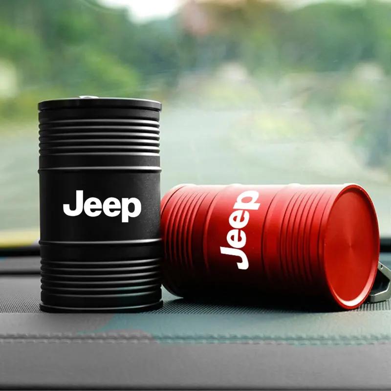 Cinzeiro para Carro Jeep com Tampa à Prova de Cheiro Metal Portátil Porta-copos para Jeep Renegade Compass Grand Cherokee Wrangler Patriot