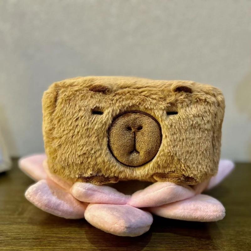 Cutie de șervețele de pluș Capybara Fără umplutură Drăguț Decorațiune pentru casă Jucărie de pluș Kawaii