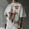 Summer Dragon Ball Retro Gym Men's Printed T-Shirt 100% Cotton Oversized Goku Super Saiyan Print Streetwear Unisex