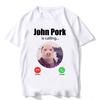 Funny John Pork Is Calling Answer Call Phone Tee Shirt for Women Pig Tops Gothic Hip Hop Tshirt Streetwear Clothes Streetwear