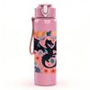 1PC Floral Dragon Dark Art Print 750ml Color Plastic Sports Water Bottle Leakproof Flip Straw Lid Suitable for Sports Office Home Use