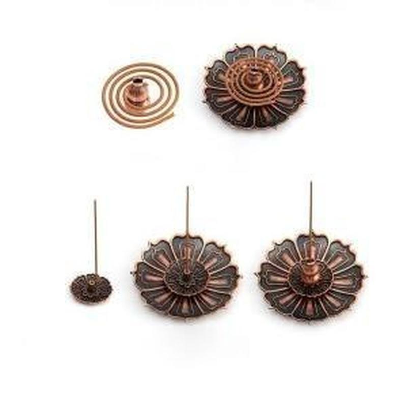 1 PC Incense Burner Lotus Shape Metal Burner Holder Incense Plate Stick Cone Incense Aromatherapy Craft