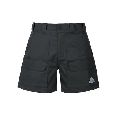Elastic Mid-Waist Straight Shorts With Logo Women Bottoms Black DQ4546-010