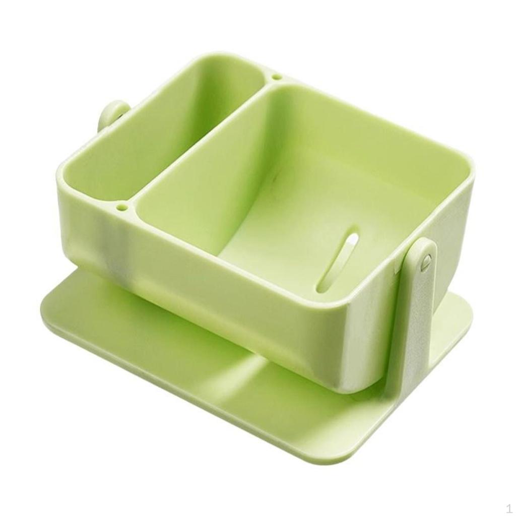 Rotating Makeup Sponge Holder, Breathable Organizer and Storage Box for Bathroom Vanity White 1