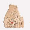 Personalized Wooden Mother & Baby Bear Family Puzzle Set: Solid Wood Craft Home Décor