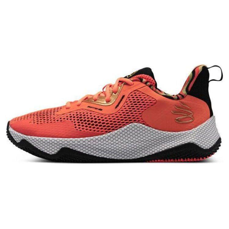 Under Armour Hovr Splash 3 Curry Fashion Versatile Durable Breathable Low-Top Basketball Shoes Unisex sneaker Orange 3026891-800