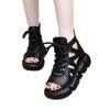 Hohle Mode-Sandalen neuer Retro-Stil Muffin dicker Boden atmungsaktiv lässig rutschfest Sandalen Damen