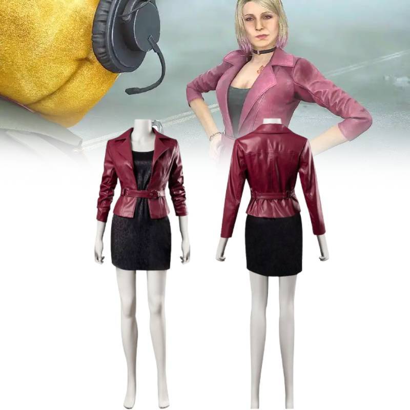 Kostium Cosplay Marii z Silent Hill ze Skóry PU na Halloweenowy Tematyczny Role Play