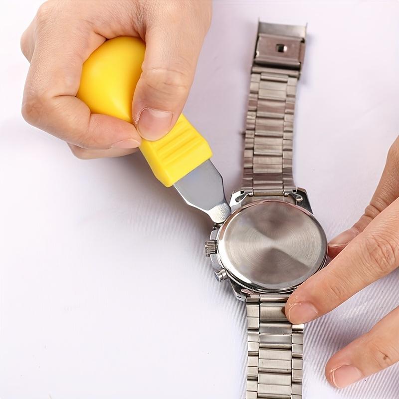 1 Stück Uhrenreparatur-Werkzeugsatz - Mehrzweck mit gelbem Schraubenschlüssel, Uhrwerk-Zubehör, Heber - DIY & Professionelle Nutzung