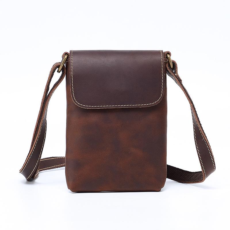 

Мужская высококачественная сумка через плечо из кожи Crazy Horse – рюкзак-мессенджер из натуральной коровьей кожи