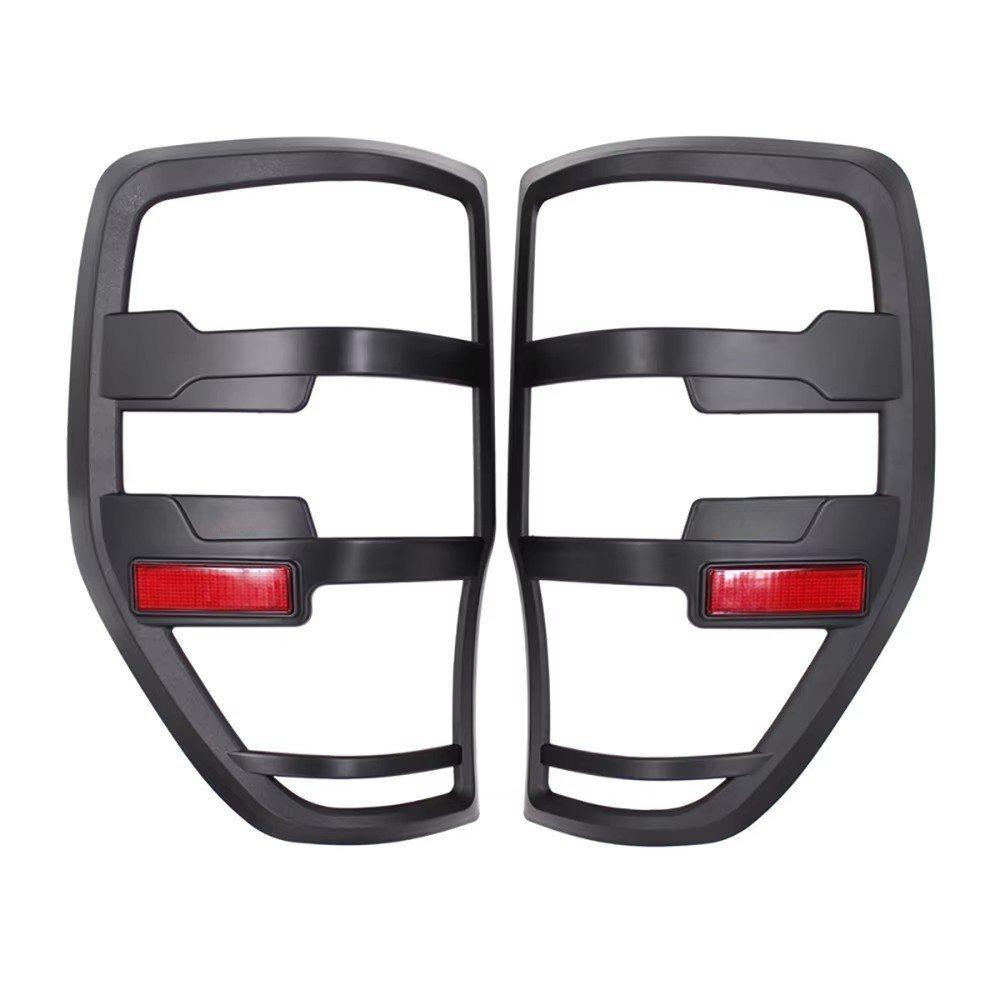 Car Upgrade For Ford Ranger Raptor T6 T7 T8 PX MK1 MK2 Wildtrak 2012- Matte Black Tail Light Covers Rear Lamp Trim Frame