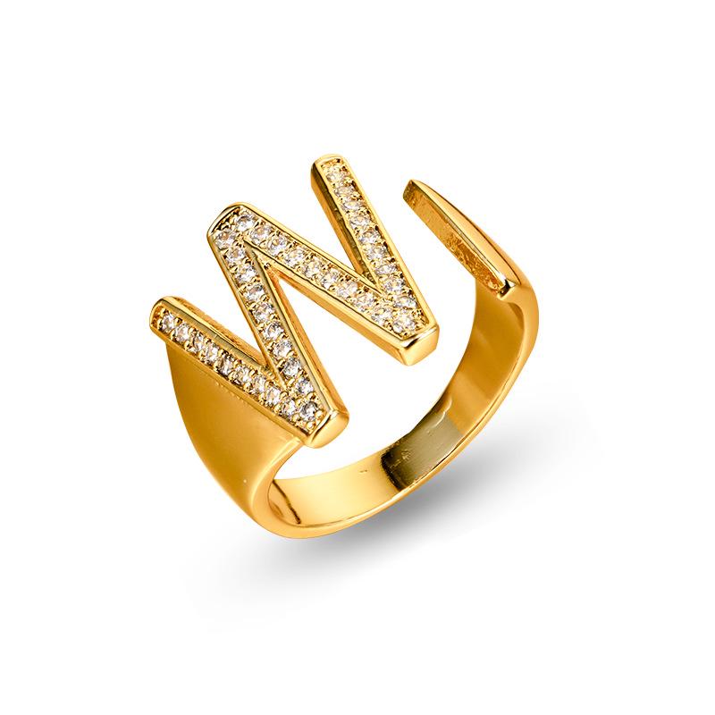 26 English Alphabet Adjustable Women's Fashion Rings