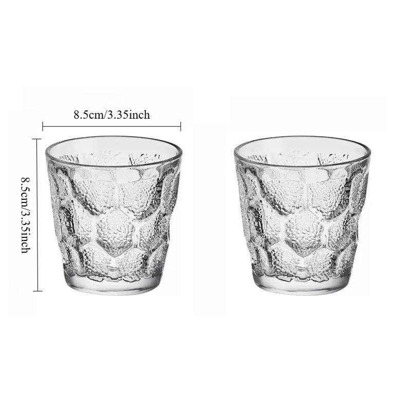 

238ml/308ml Glass Cup Creative Heat-resistant Water Cup Coffee Cup with Handle Household Juice Milk Beverage Cups Christmas Gift 2pcs