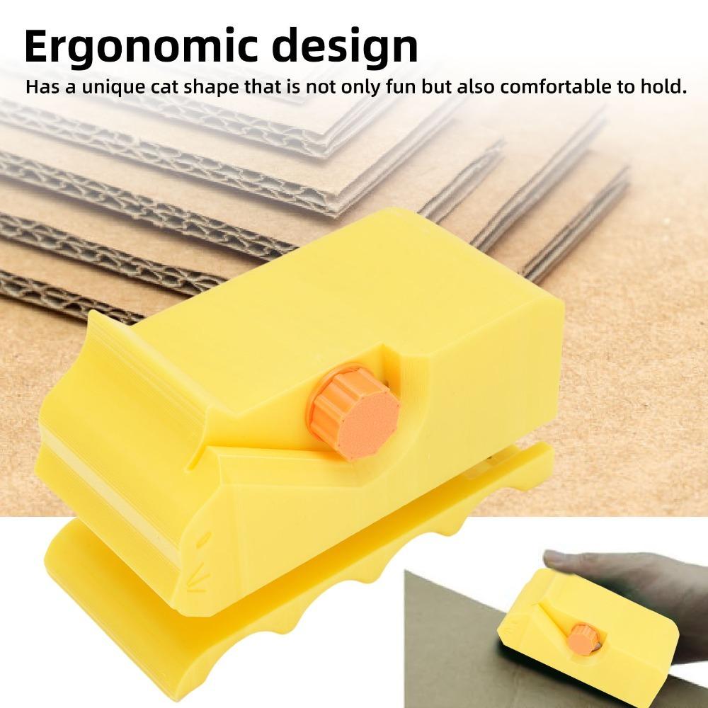 Portable Cardboard Cutter Tool Handheld Cardboard Strip Cutter Cat Scratcher Cutter  Cat Lovers жёлтый