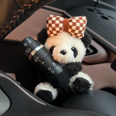 Auto Innendekoration Ornamente Niedliche Auto Montierte Gangschalthebel Schutz Dekoration Cartoon Panda Puppe Blinker Scheibenwischer Dekoration