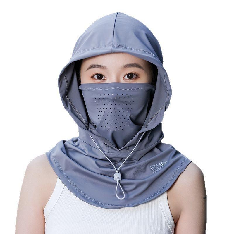 Full face sun protection,large brim, shawl, sun hat, women's neck protection, integrated anti-ultraviolet face protection,fisherman's exposed ponytail